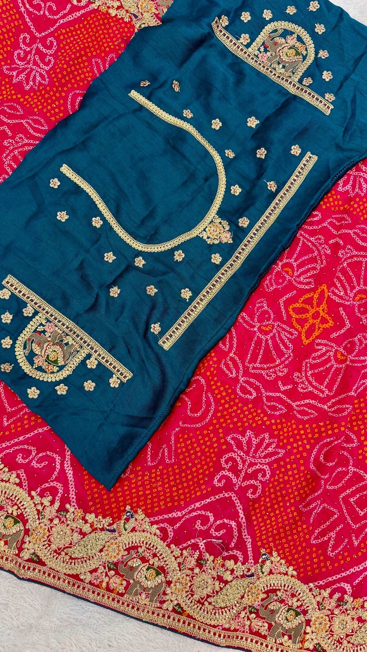 Premium Rajasthani Gharchola Bandhani Saree