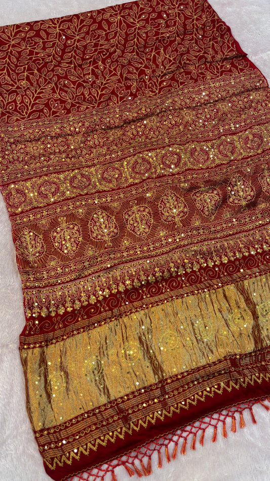 SvarṇaVastra Ambadal:- Untouched and Sacred Saree with Sequence Work