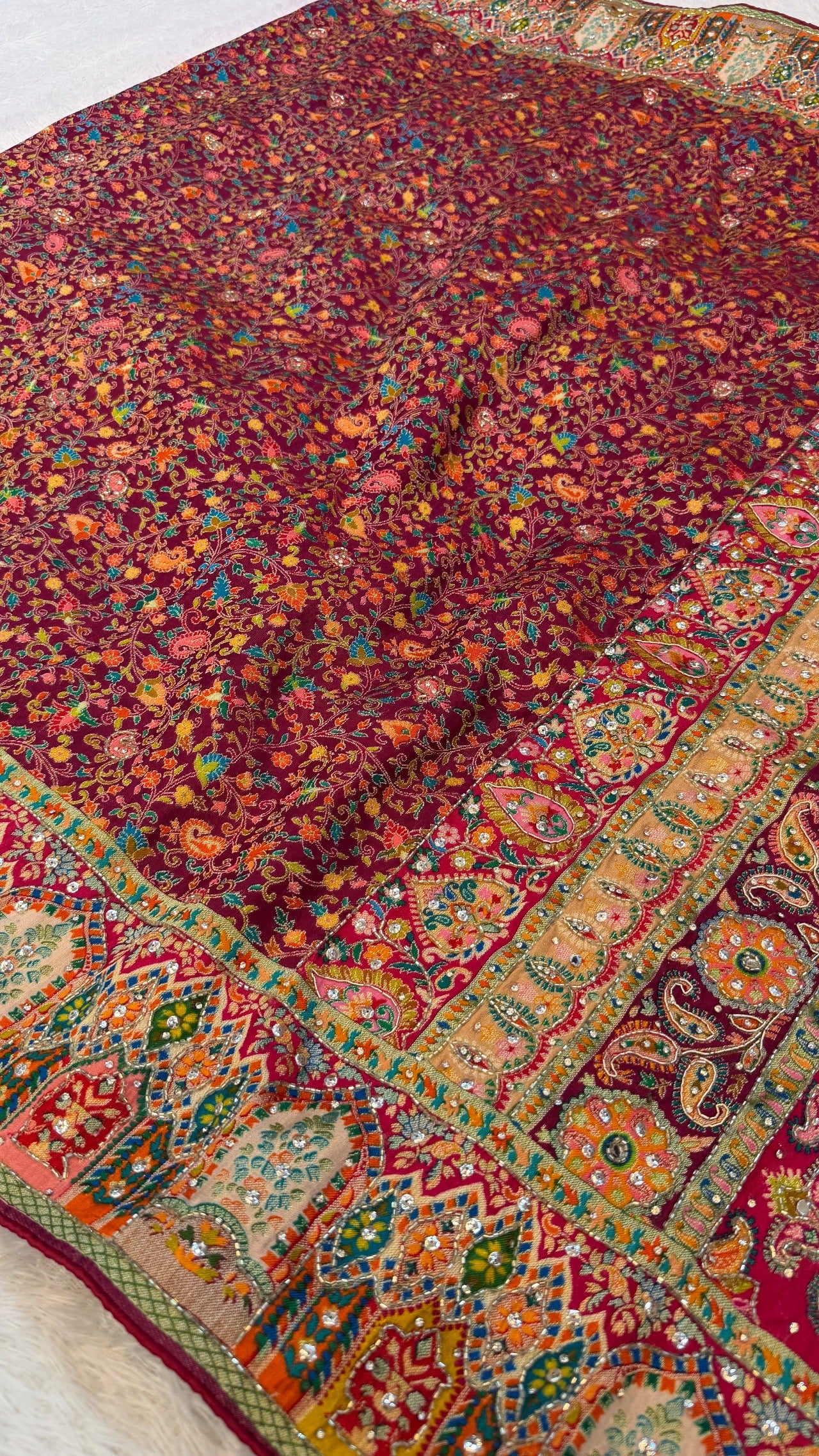 Pure Kalamkari Real Handwork Saree (5)