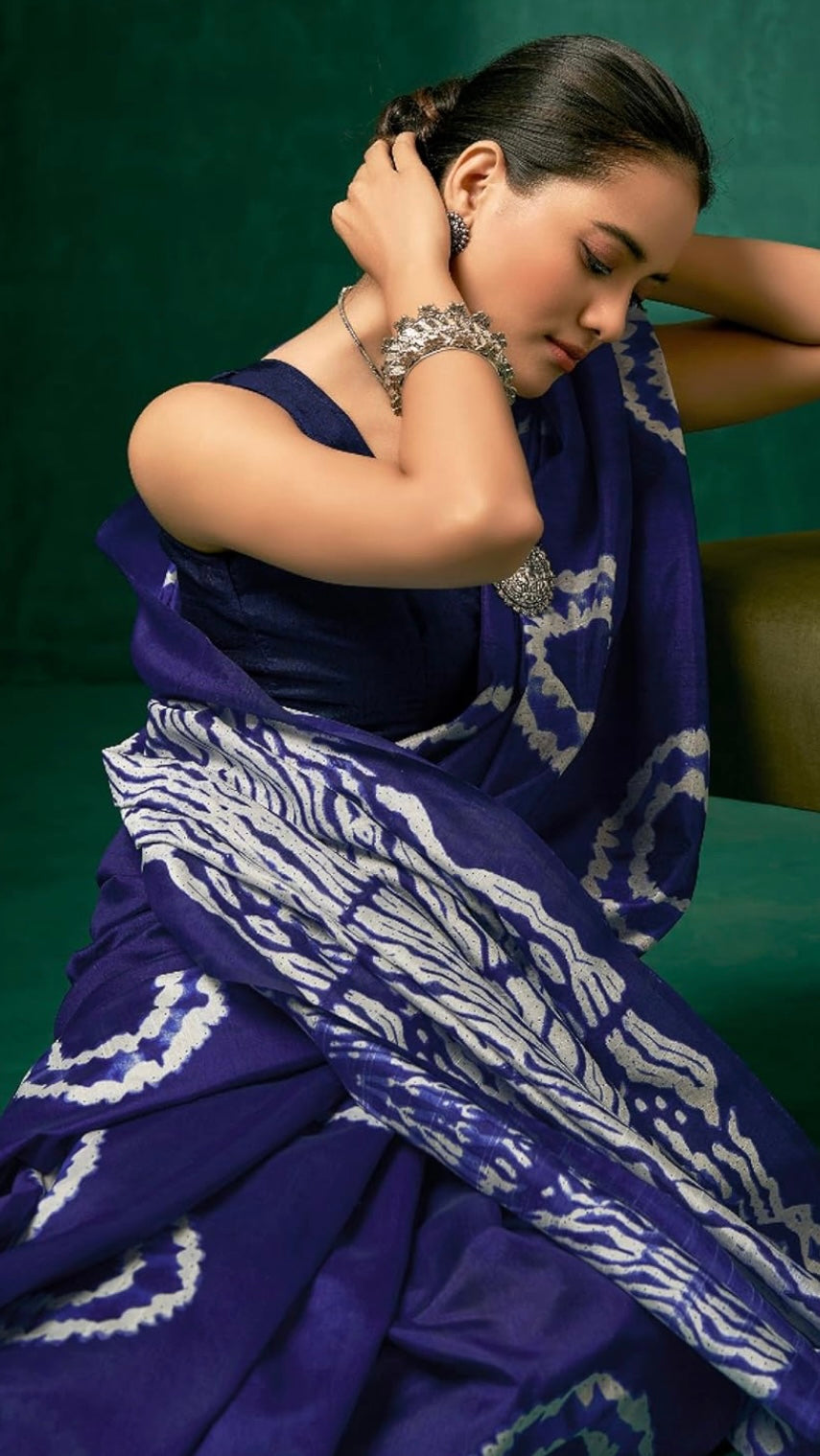 Shibori Charm, Sambalpuri Cotton Silk Saree