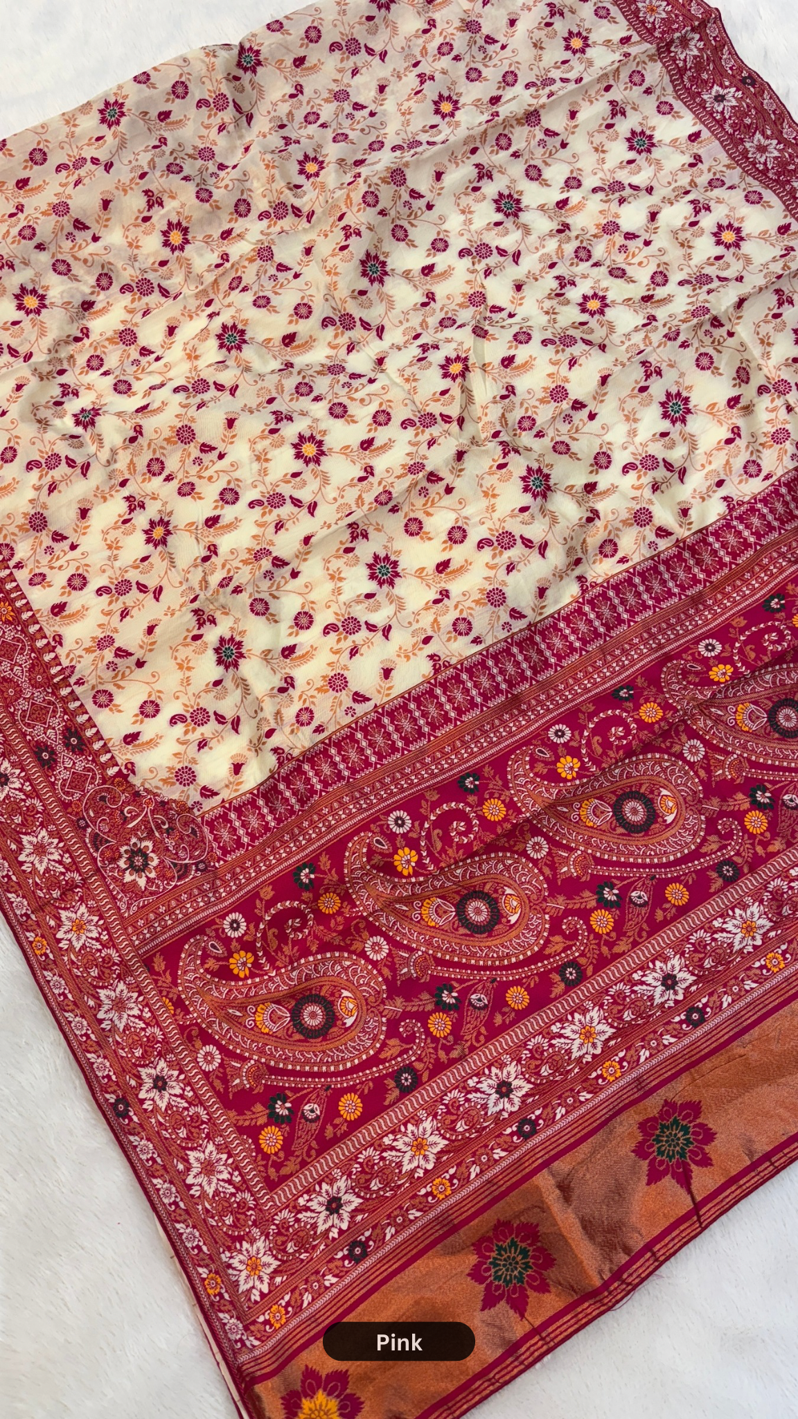Soft Silk Rajwadi Saree (Heavy Jaal)