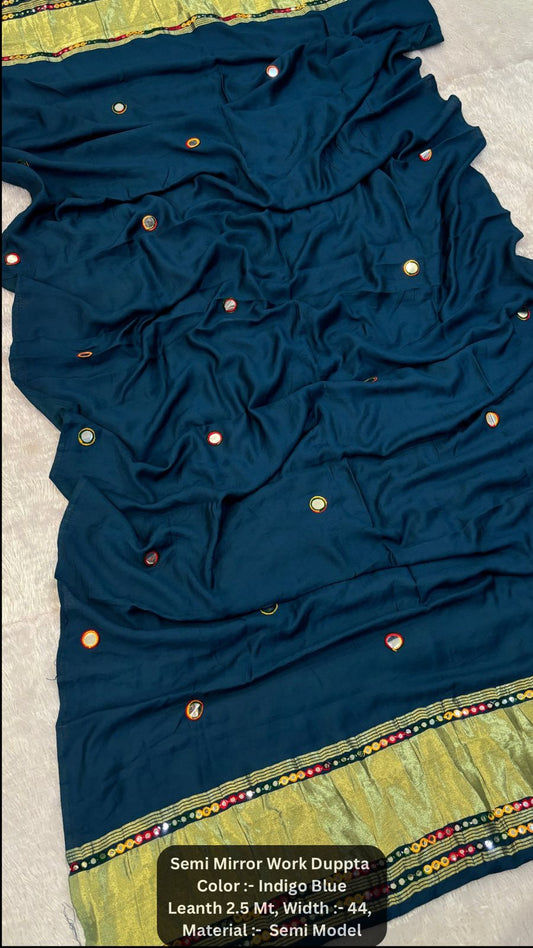 Mirror Work Duppta With Lagadi Patta (ONE DAY SALE)