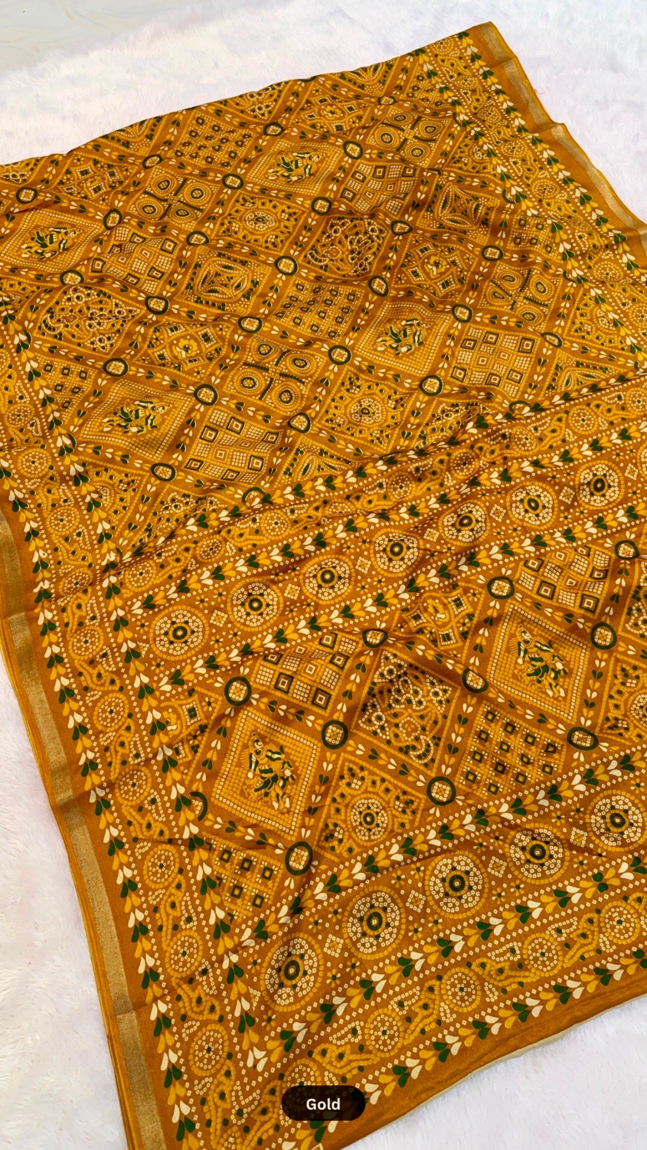 Vintage Bandhani X Mul Cotten Saree