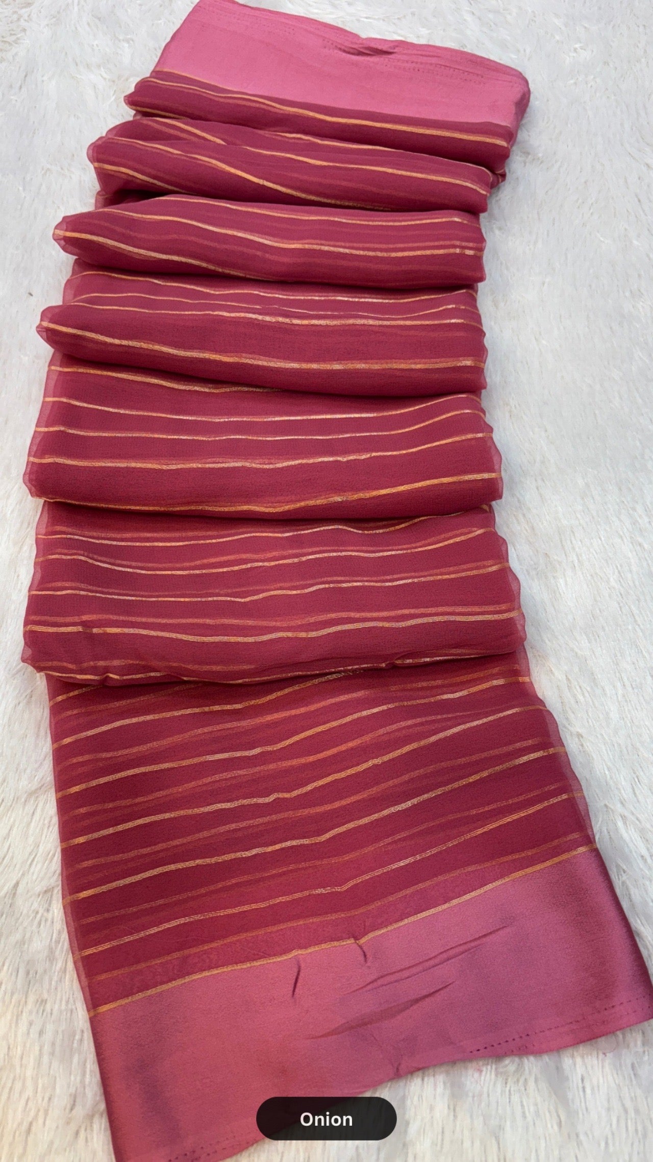 Royal Georgette Saree Darabari Look