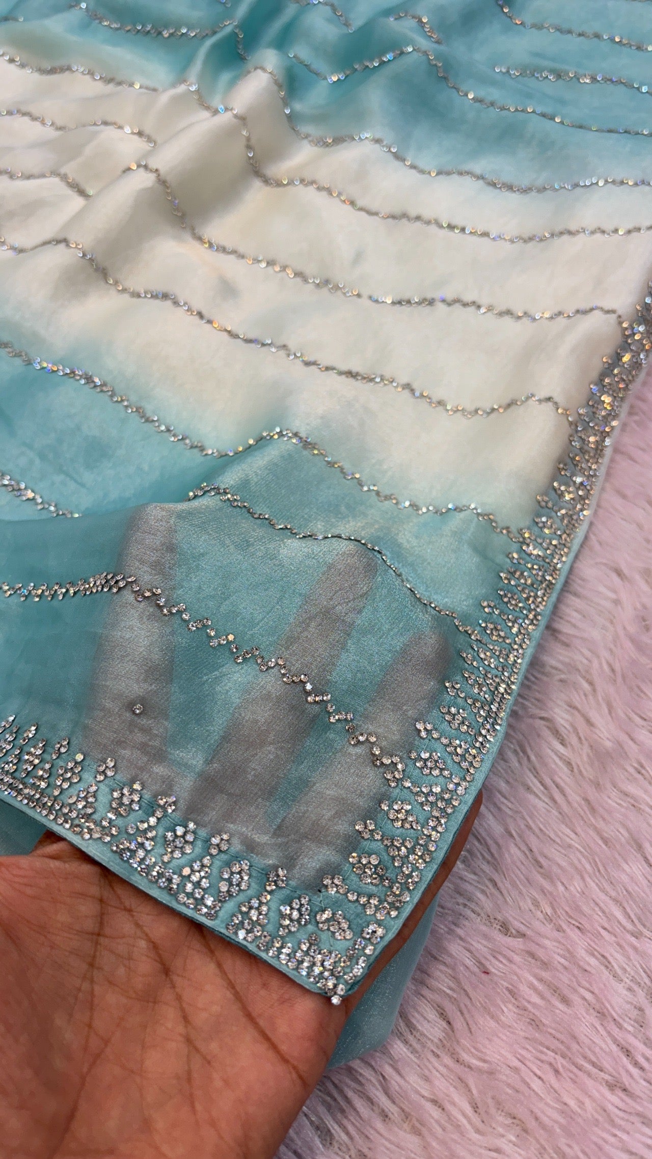 Premium Designer Saree (Blue)