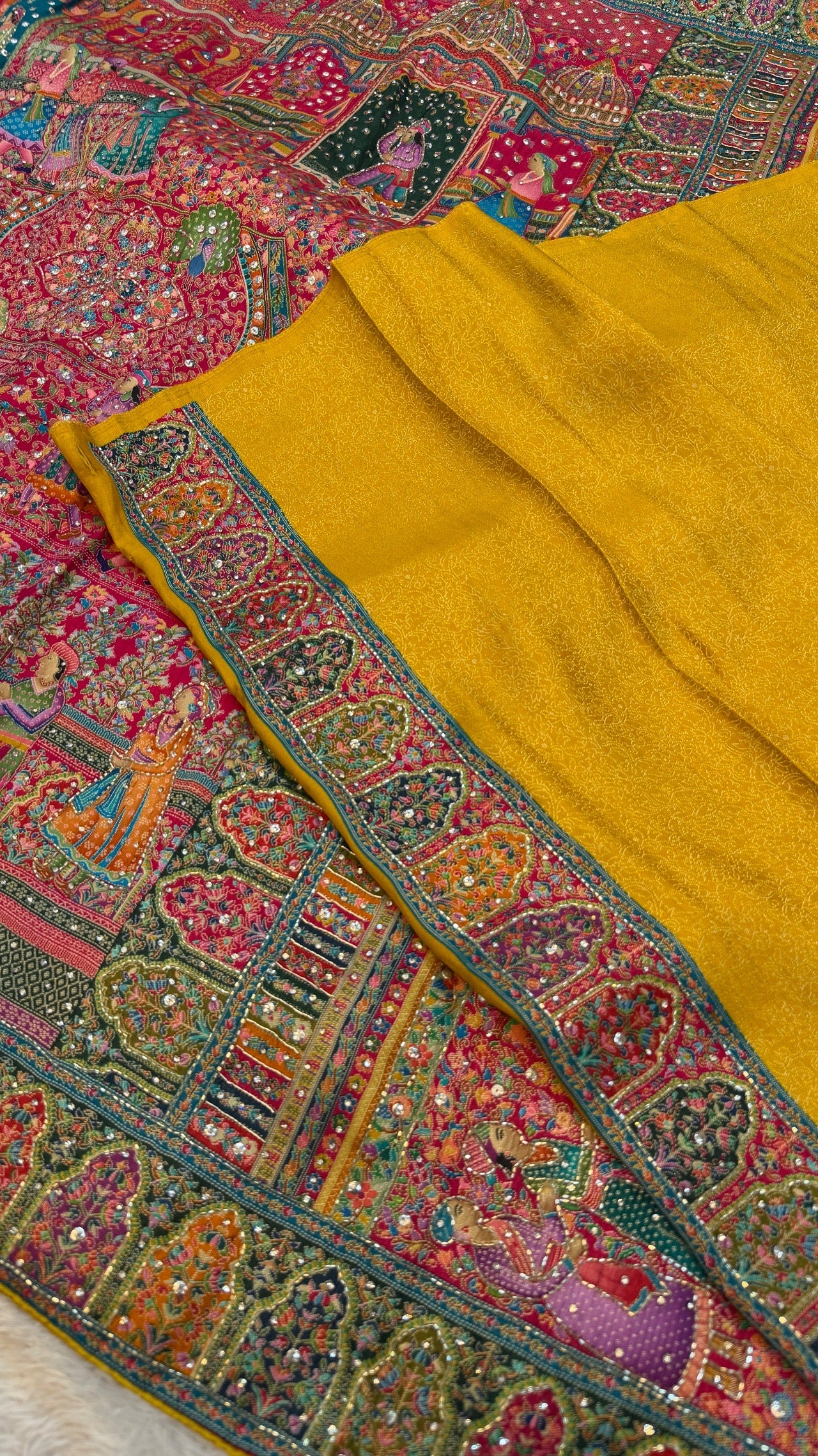 Pure Kalamkari Real Handwork Saree (3)