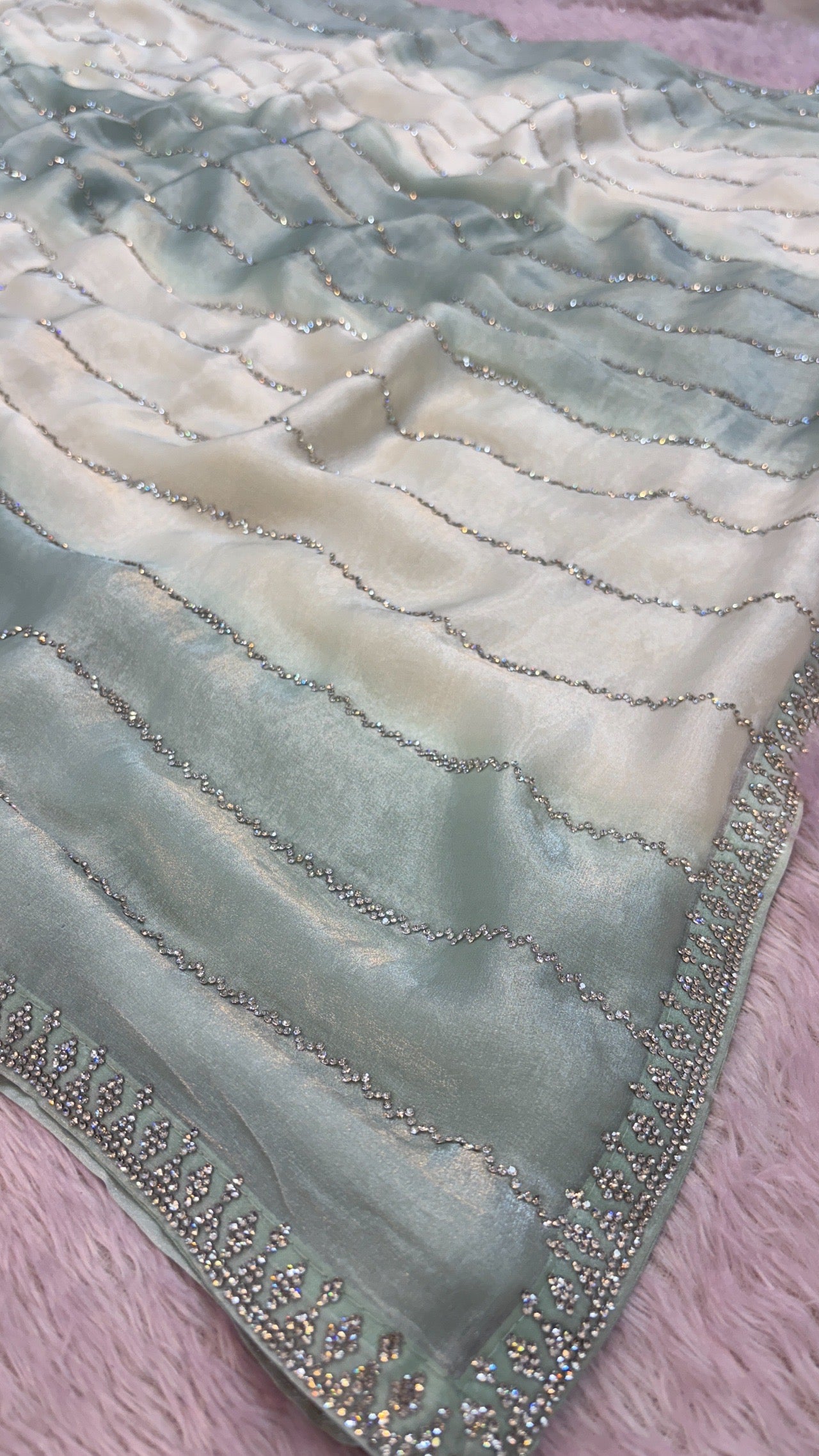 Premium Designer Saree (Mint)