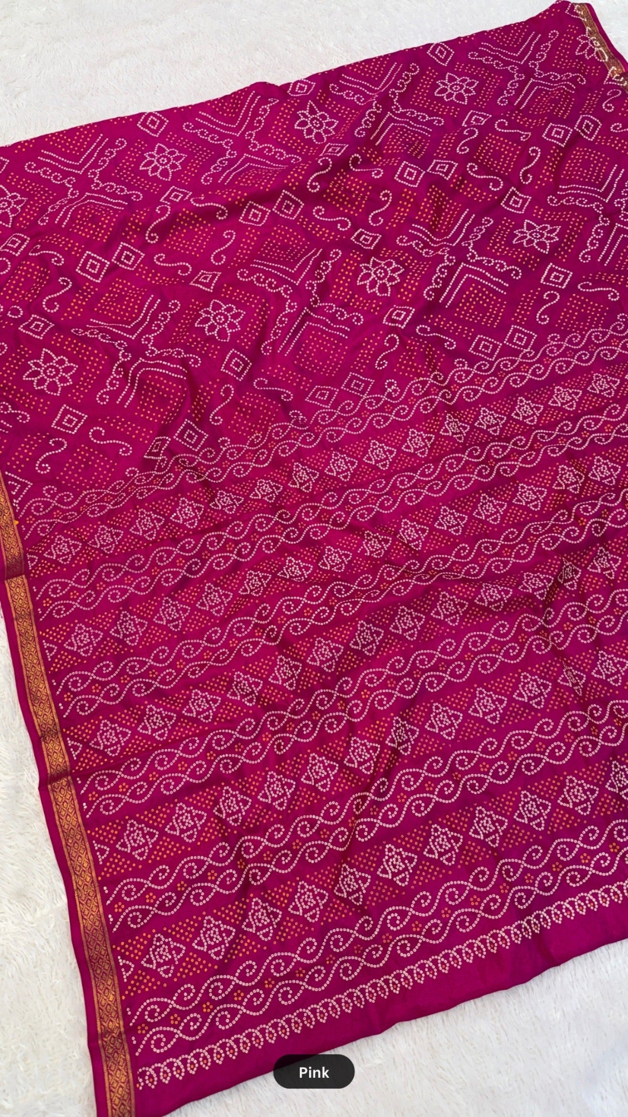 Art Silk Shikari Bandhani Saree