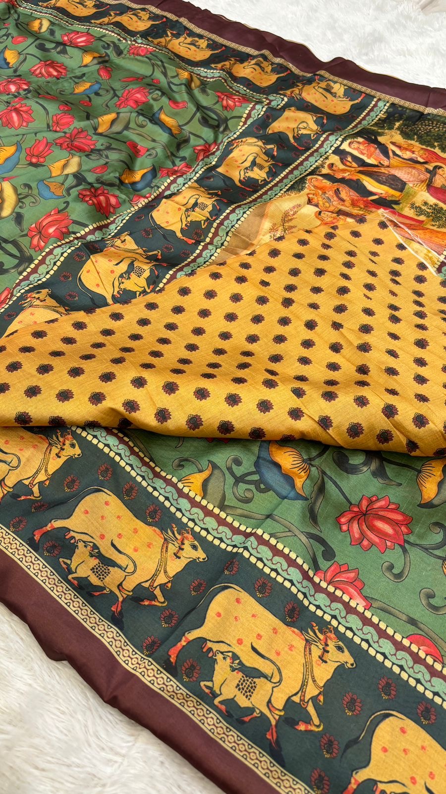 Tusser Silk Kalamkari Saree Vol.6