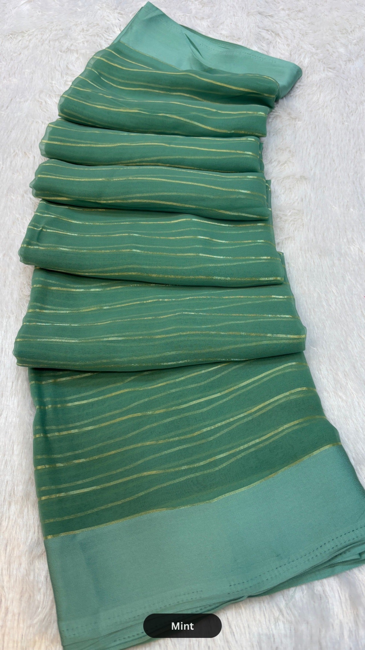 Royal Georgette Saree Darabari Look