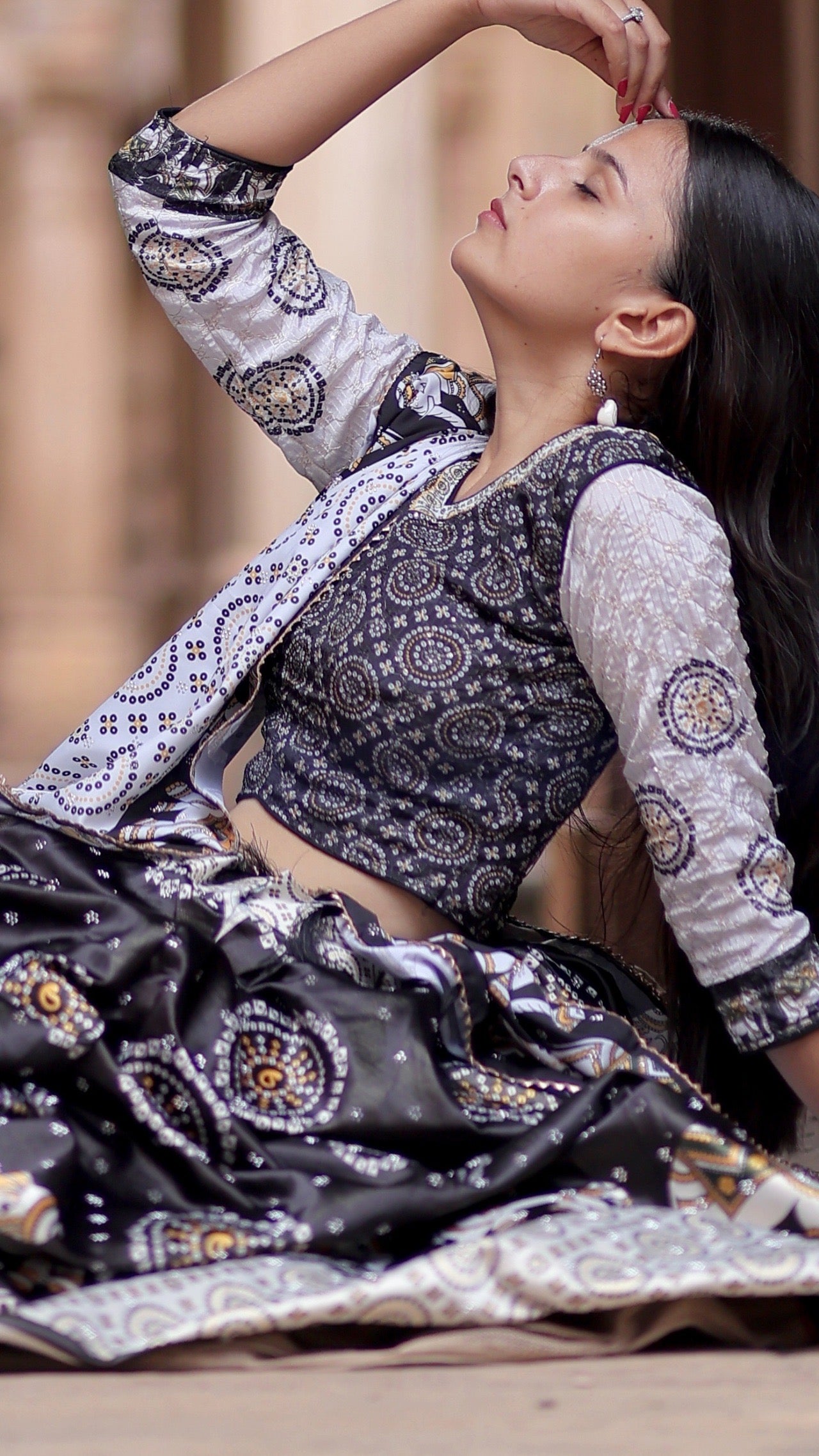 7 Mt. Flair Gaj Ratna Lehanga Choli with Diamond Work