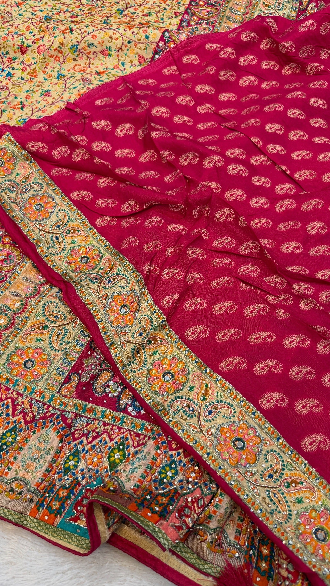 Pure Kalamkari Real Handwork Saree (2)