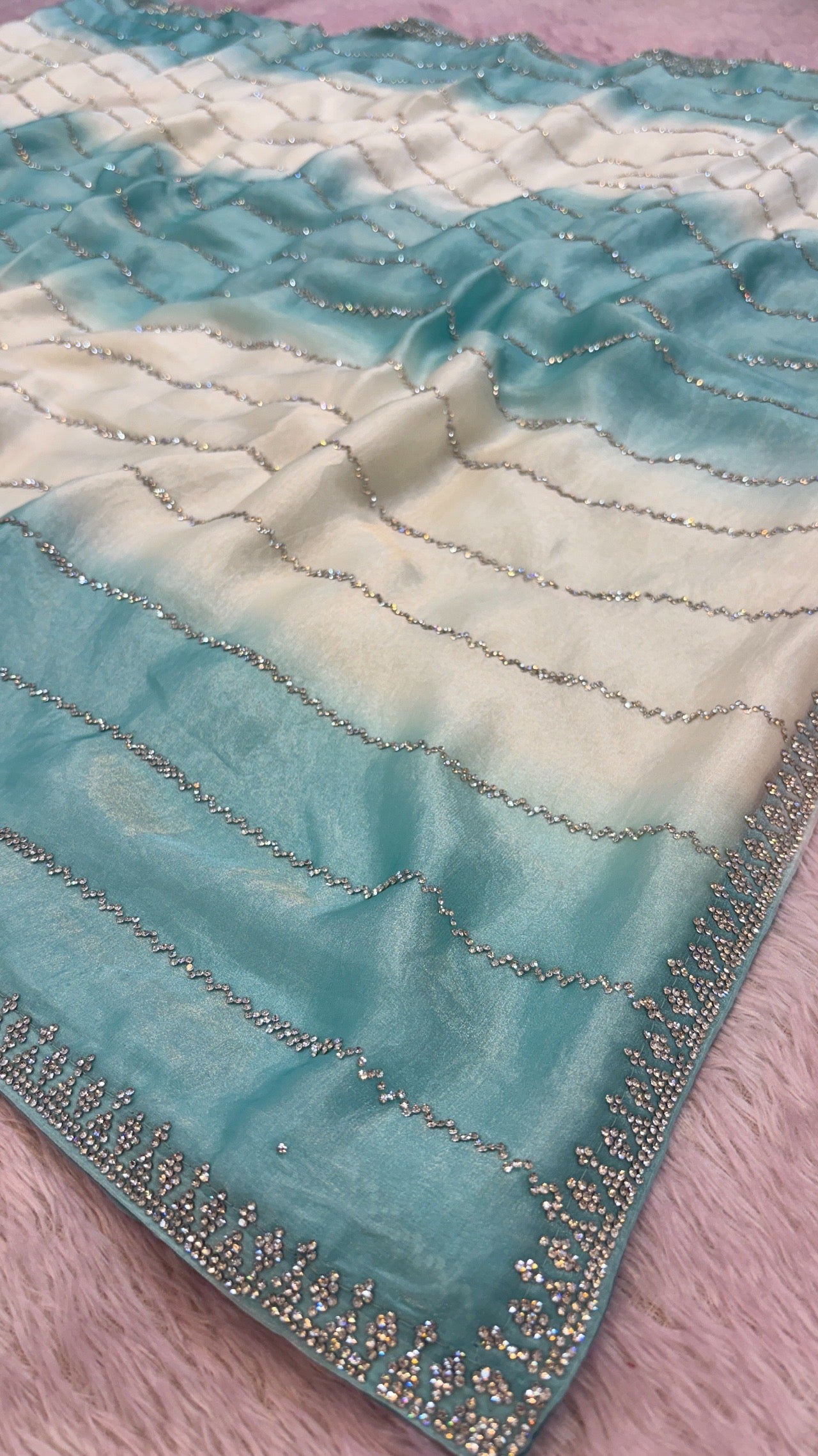 Premium Designer Saree (Blue)
