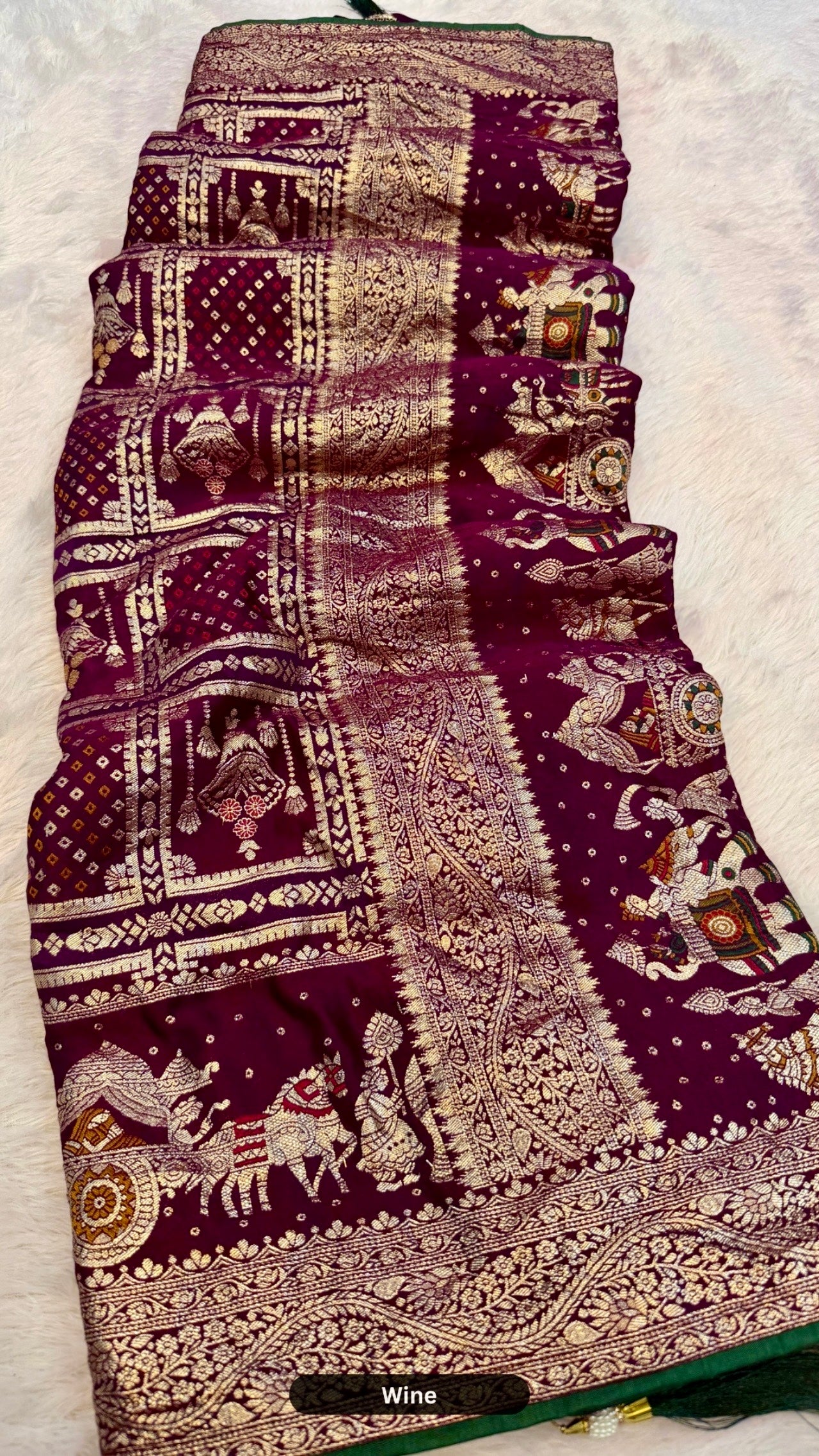 “राजशाही” Gharchola Saree (Dola Silk)