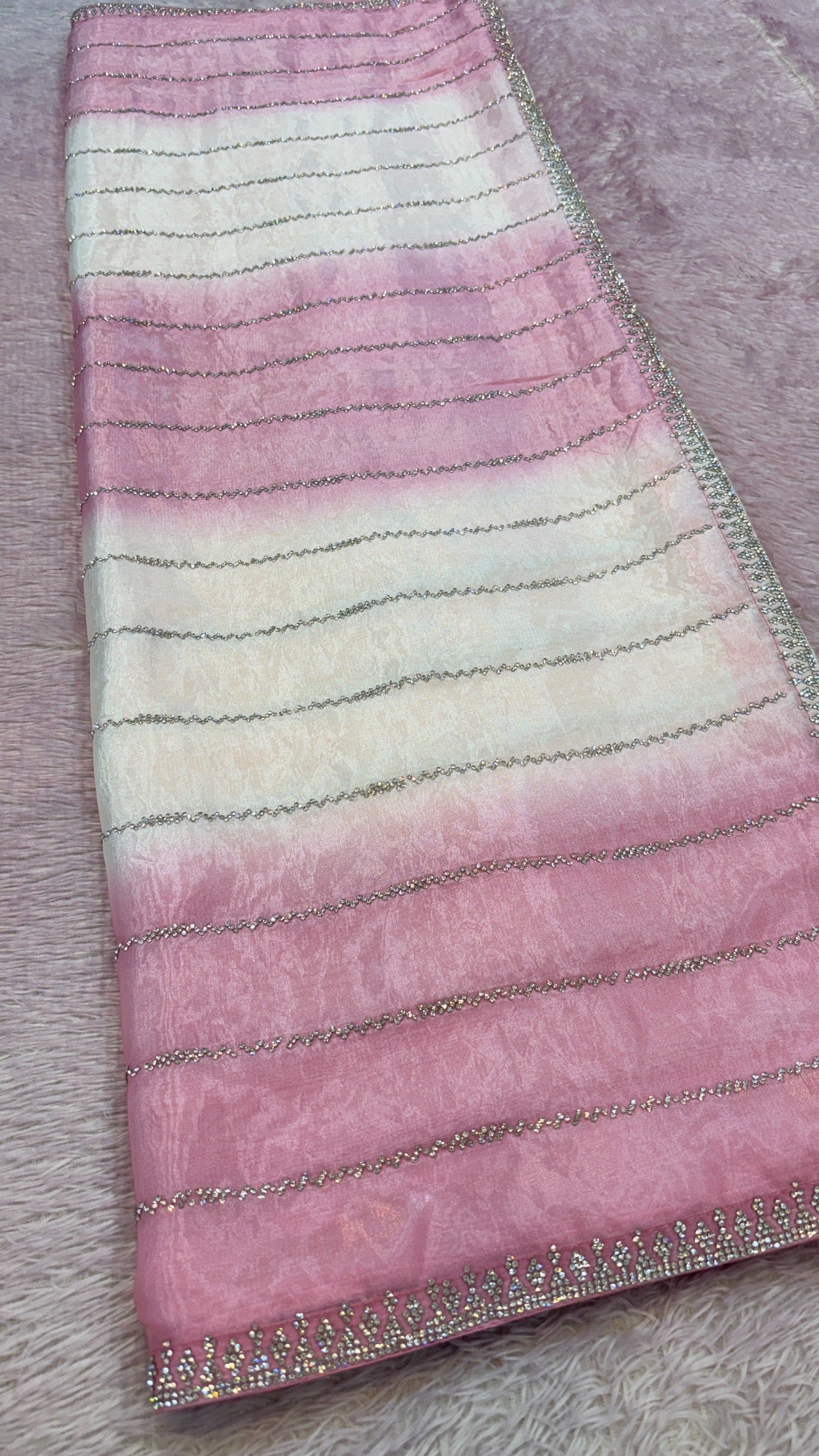 Premium Designer Saree (Pink)