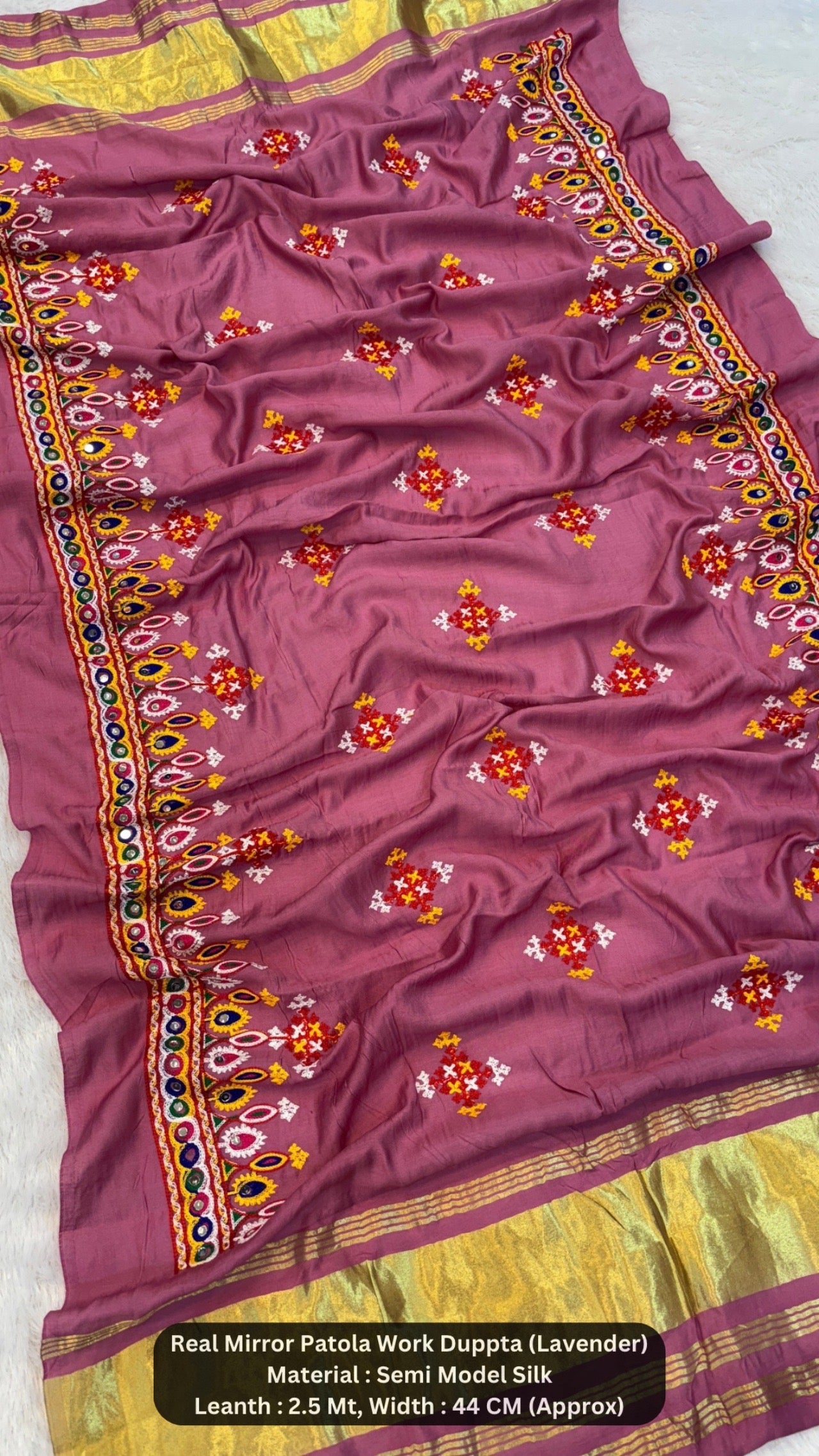 Real Mirror Patola Work Duppta (199+ Original Mirror)