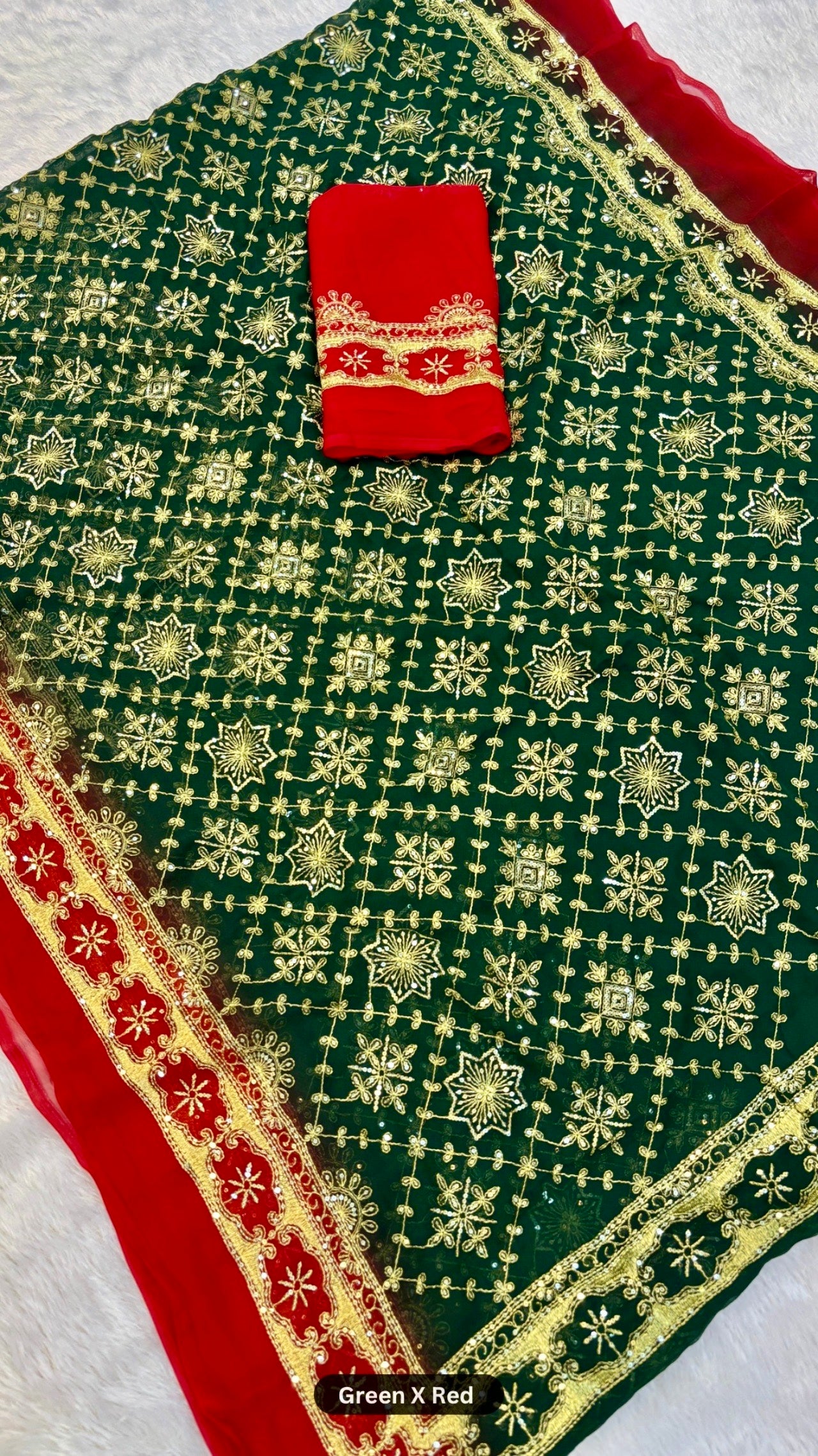 Heavy Vintage Gharchola Saree with Sequence Work