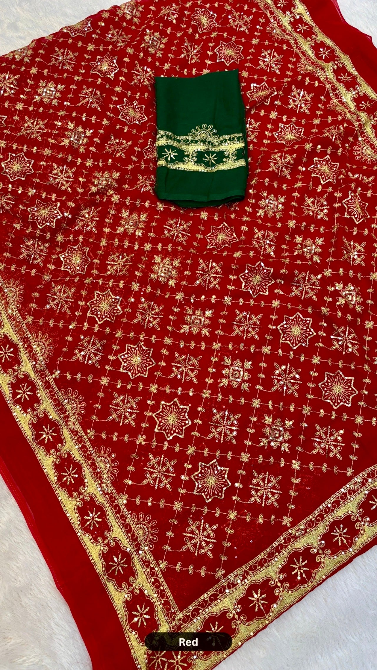 Heavy Vintage Gharchola Saree with Sequence Work