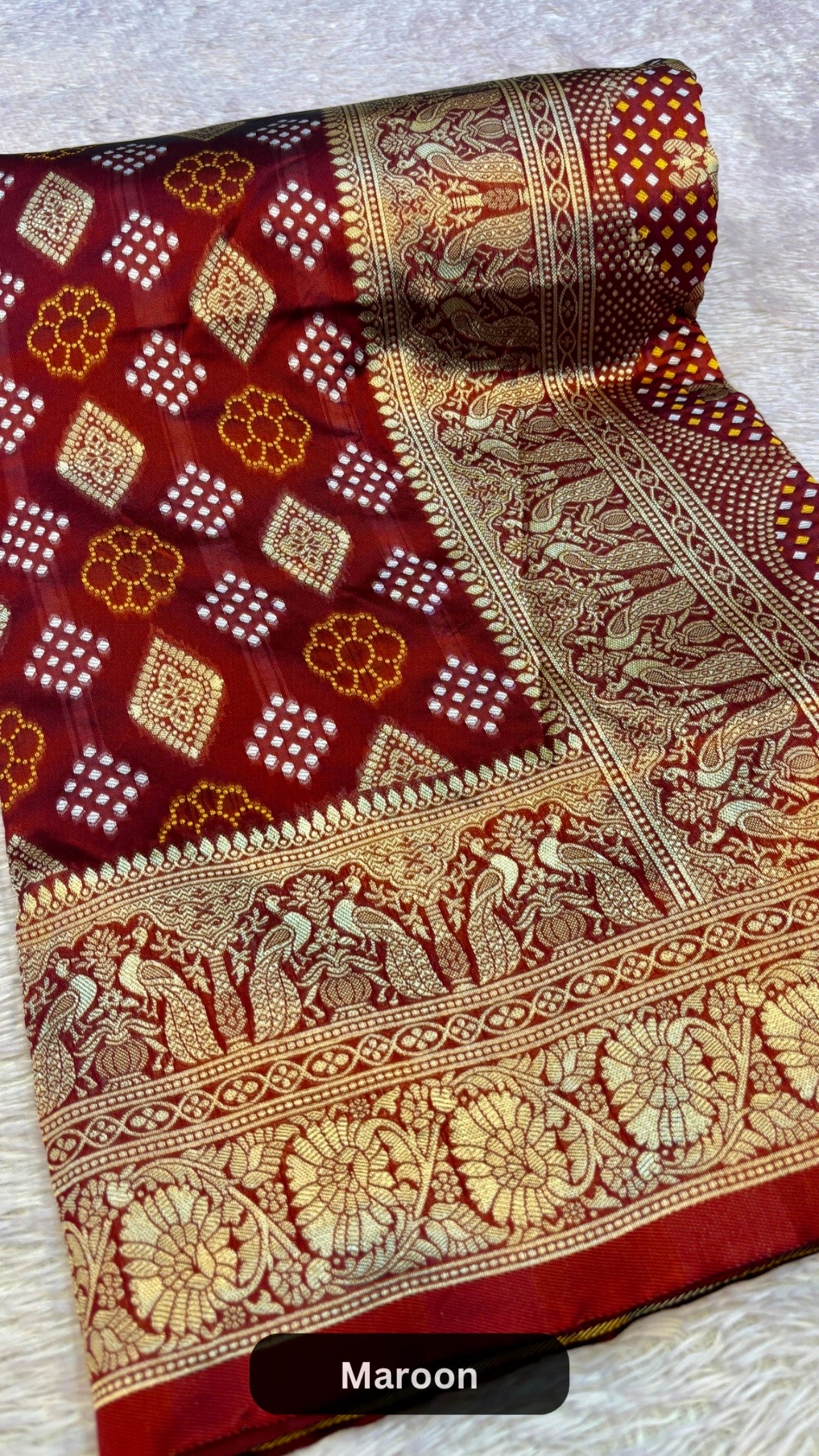 Rai Banarasi Bandhani Saree