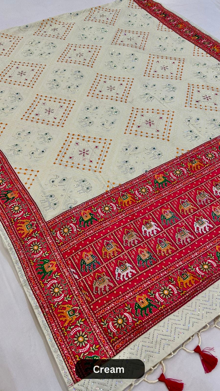 Lakhnavi Work Patola Saree