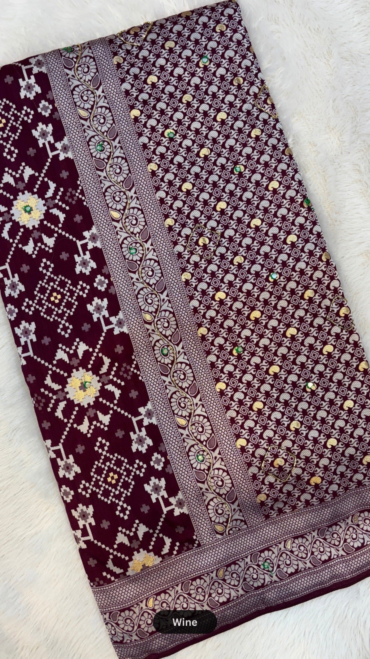 Patola Saree With Handwork