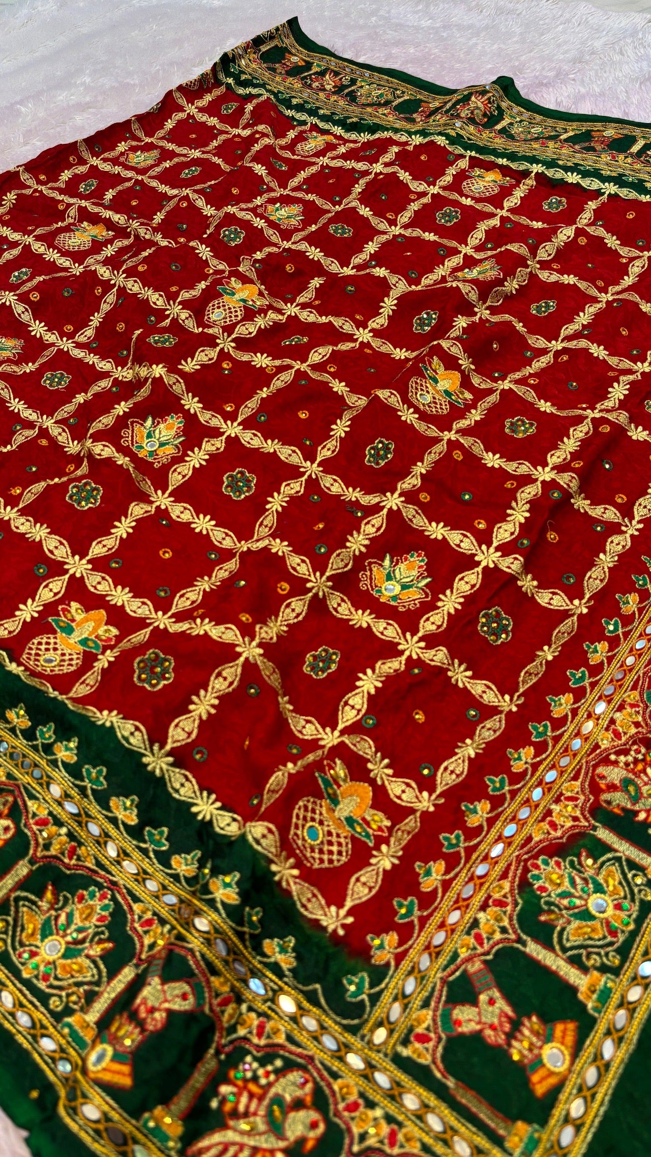 Kutchi Gharchola Saree (Hast Melap)