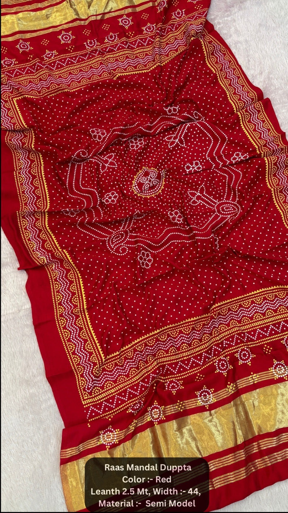 Raas Mandal Duppta With Lagadi Paata (Lavender)