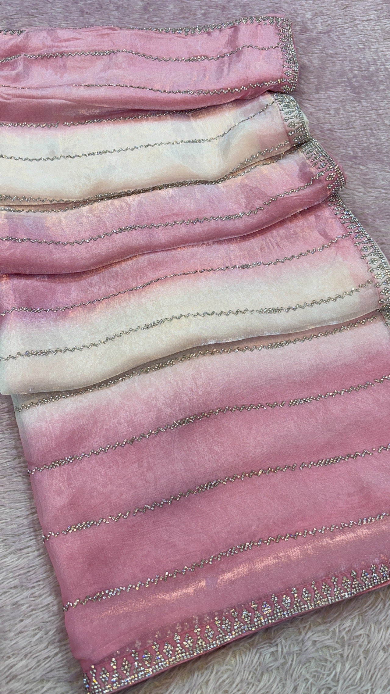 Premium Designer Saree (Pink)