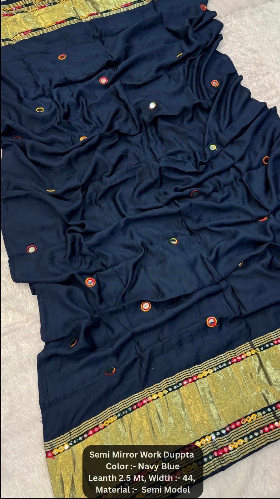 Mirror Work Duppta With Lagadi Patta (ONE DAY SALE)