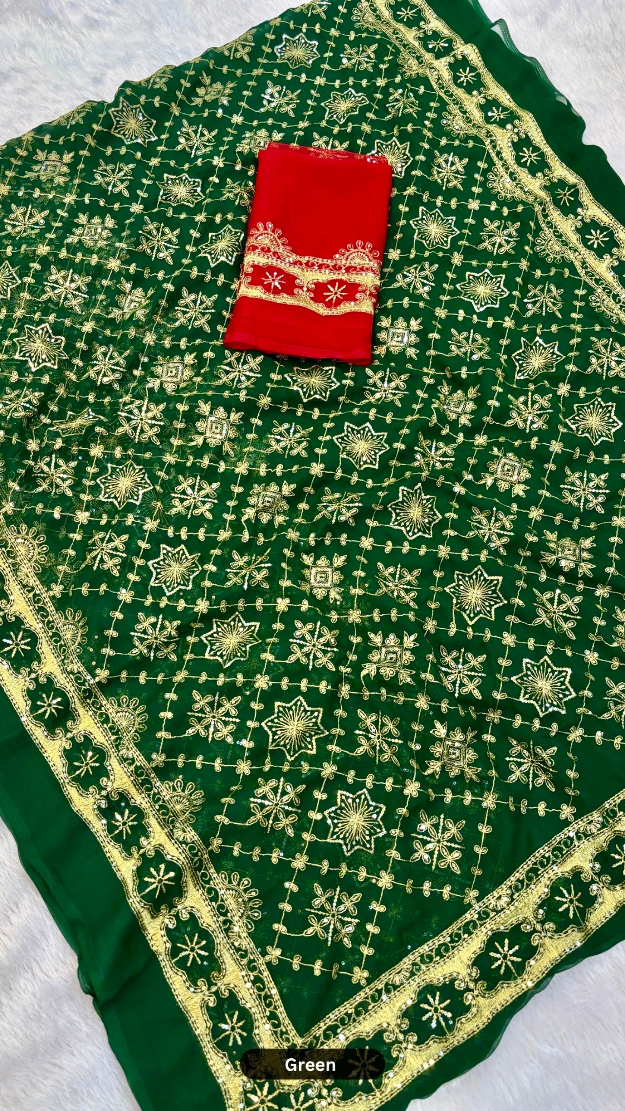 Heavy Vintage Gharchola Saree with Sequence Work