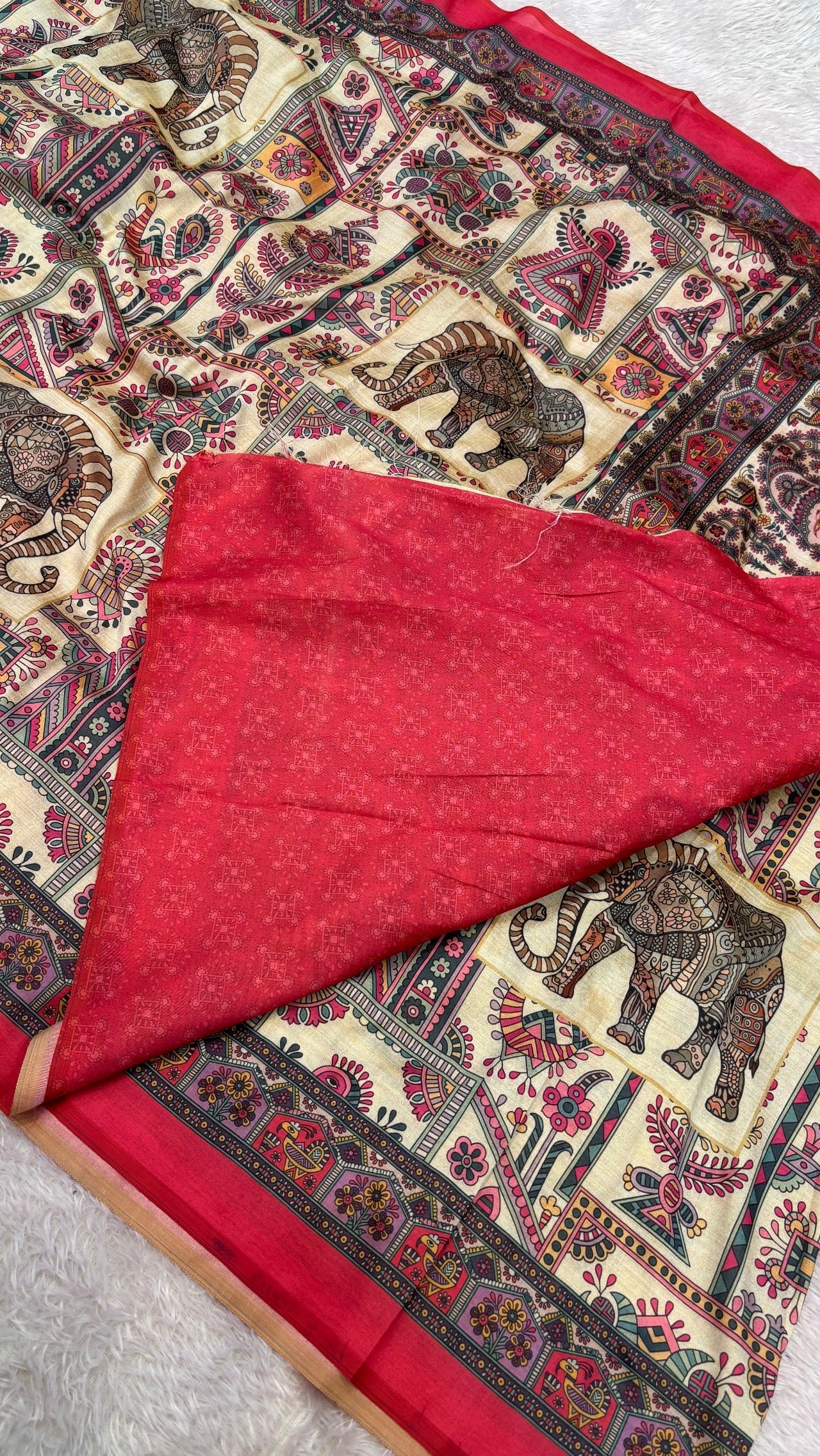 Tusser Silk Kalamkari Saree Vol.12