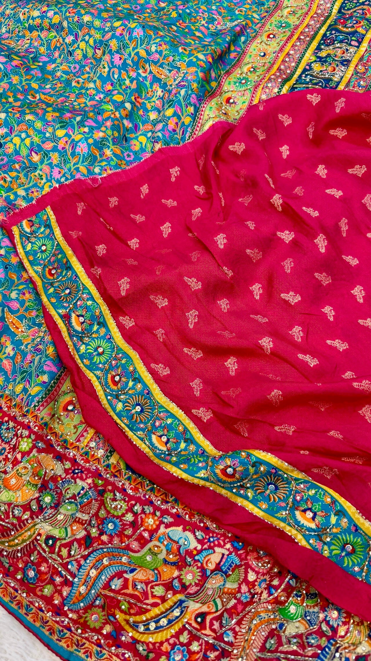 Pure Kalamkari Real Handwork Saree (1)
