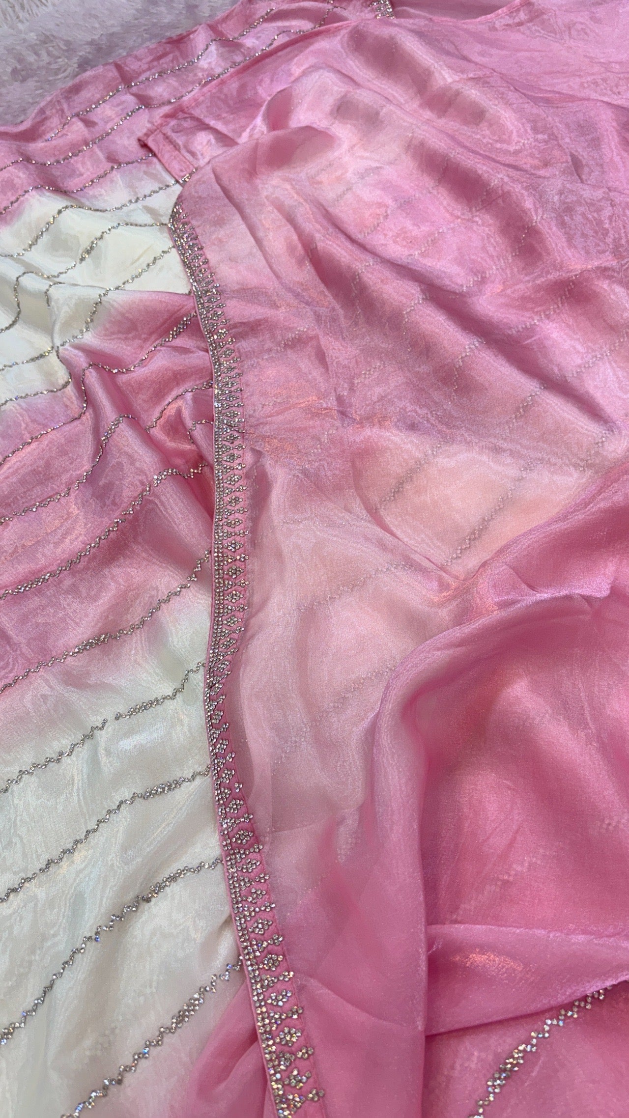 Premium Designer Saree (Pink)