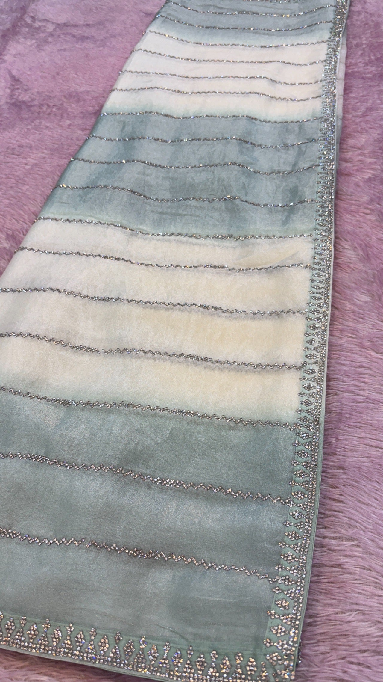Premium Designer Saree (Mint)