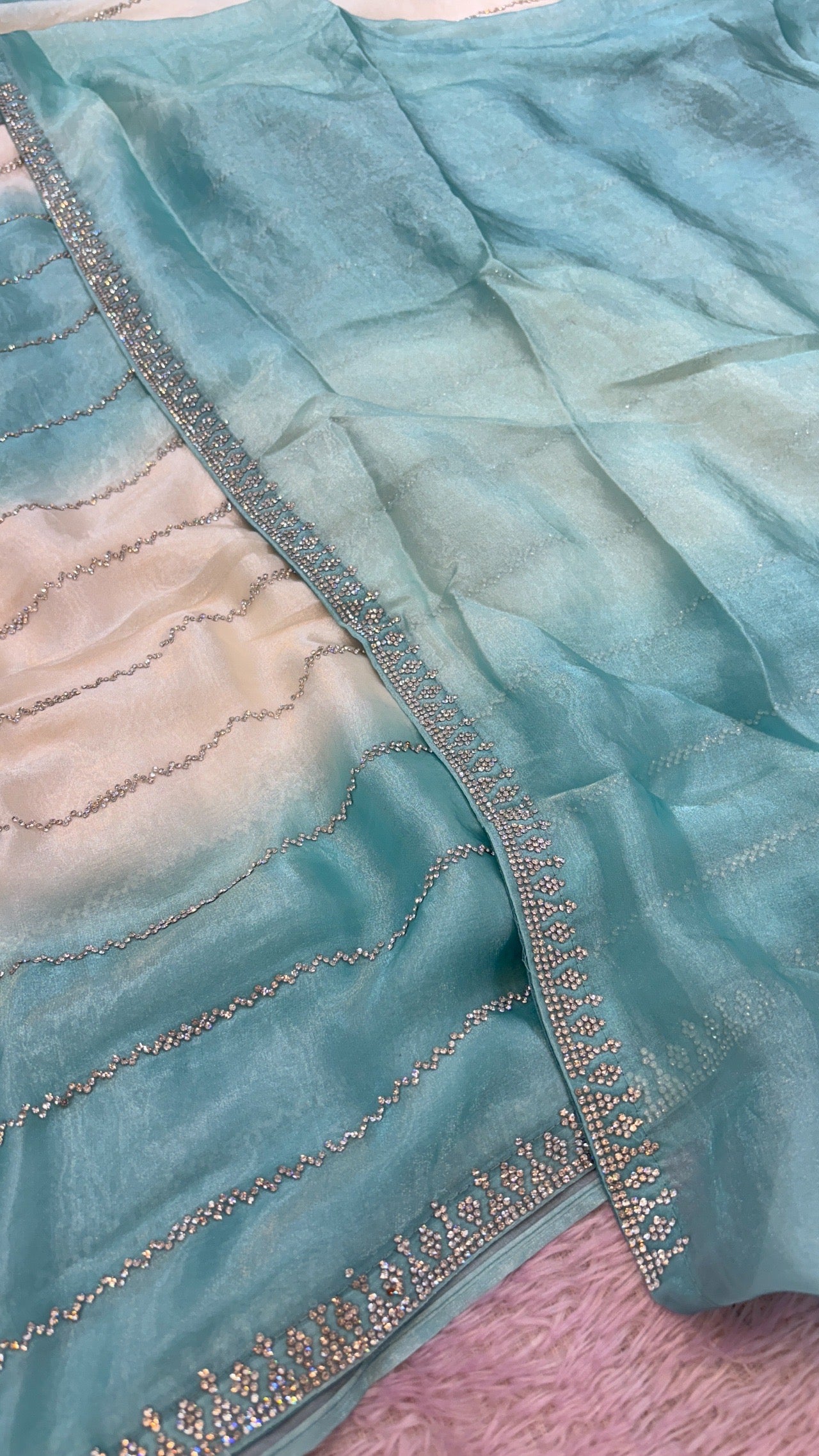 Premium Designer Saree (Blue)