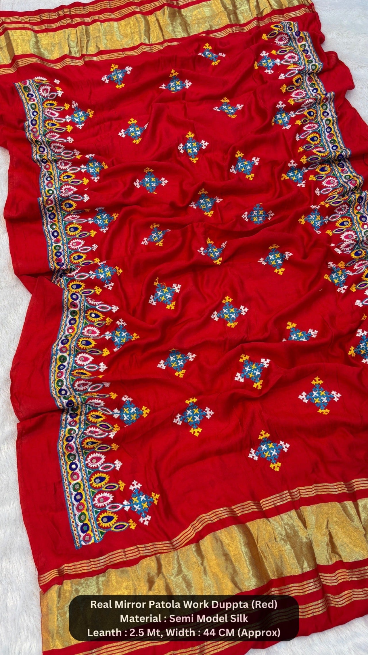 Real Mirror Patola Work Duppta (199+ Original Mirror)