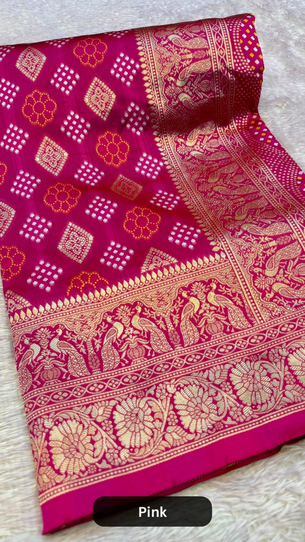 Rai Banarasi Bandhani Saree