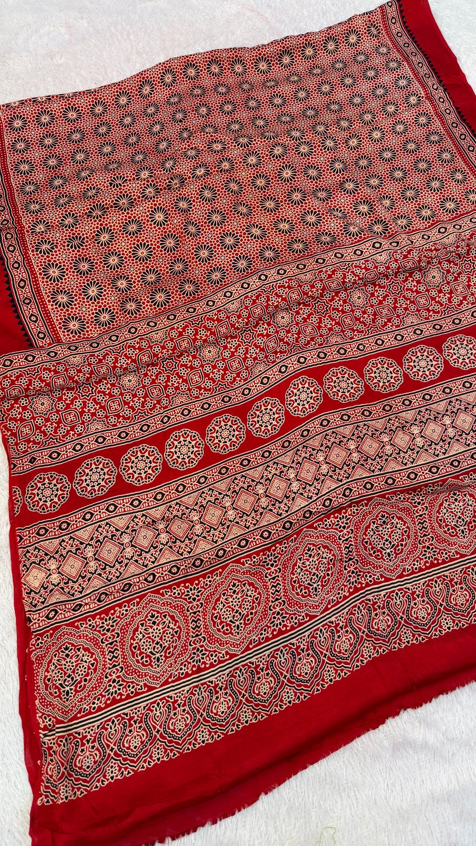 Hand Ajrakh Saree SALE : 23