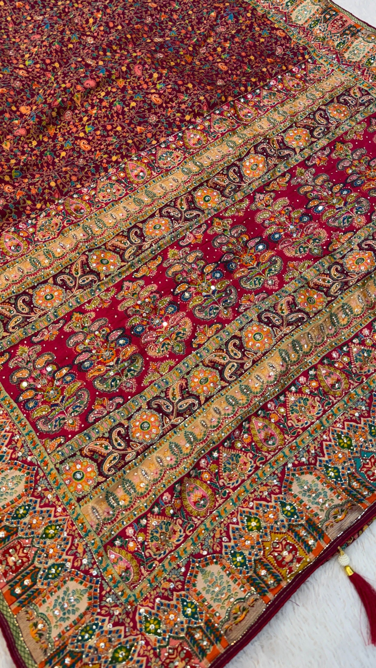 Pure Kalamkari Real Handwork Saree (5)