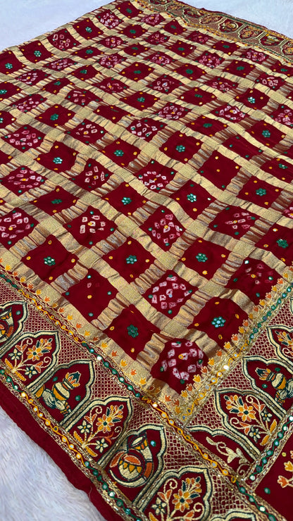 Traditional Gharchola Saree - 4044