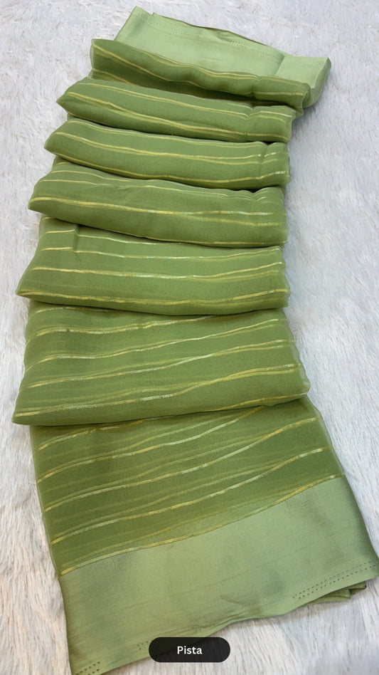 Pure Chiffon Lehariya  SALE - PISTA