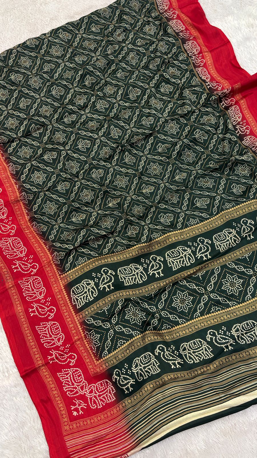 Patola x Gharchola Border Semi Silk Saree