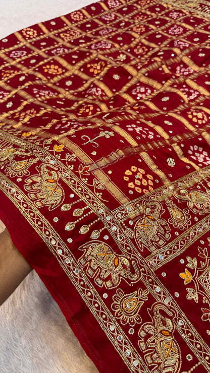 Traditional Gharchola Saree - 4074