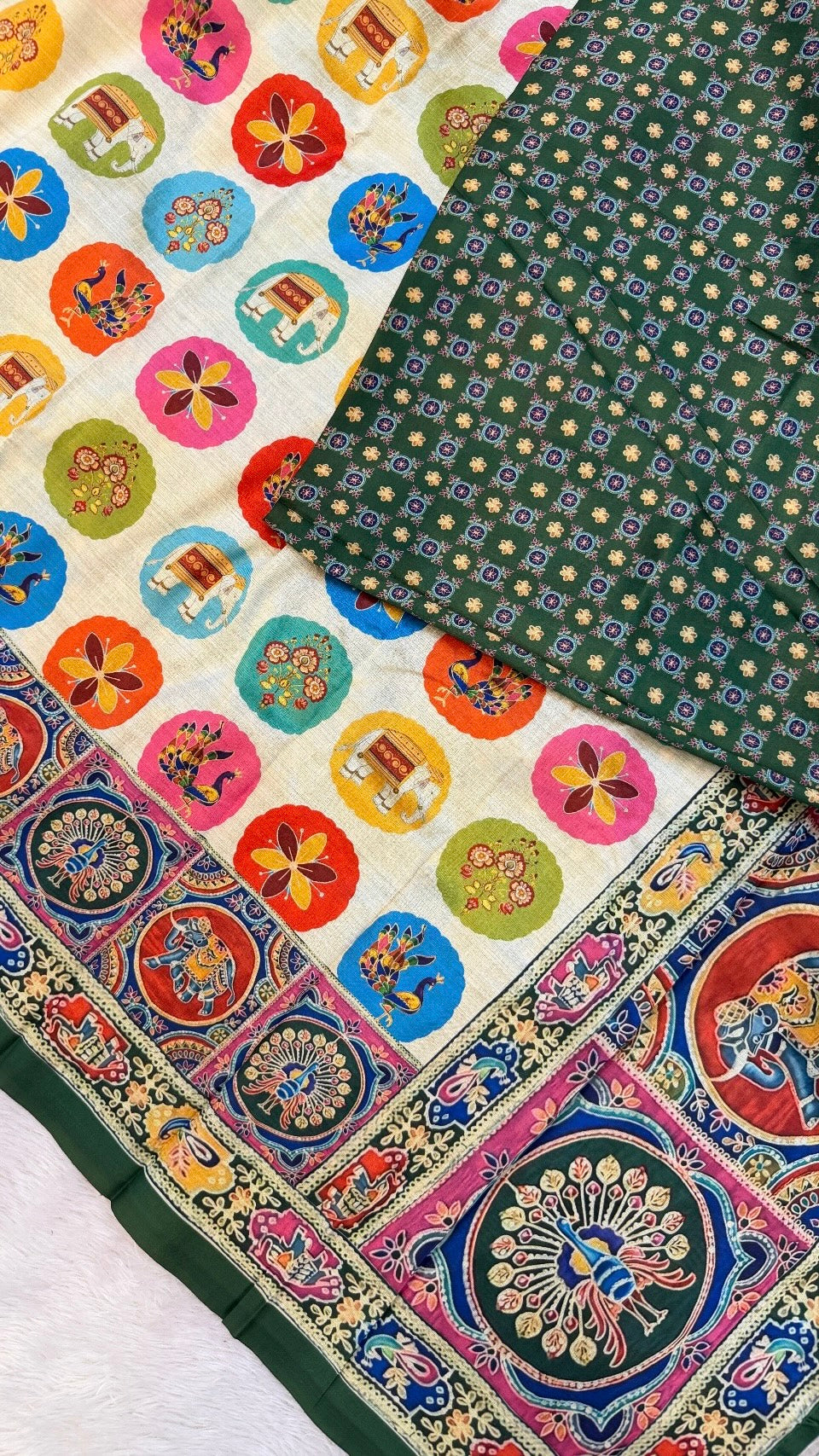 Tusser Silk Kalamkari Saree Vol.16