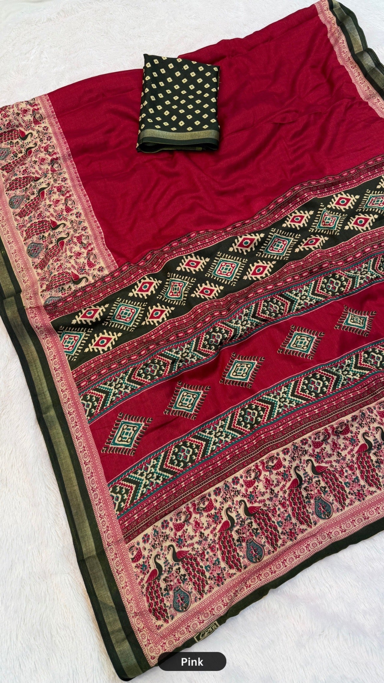Plain Kalamkari  X Mul Cotten Saree