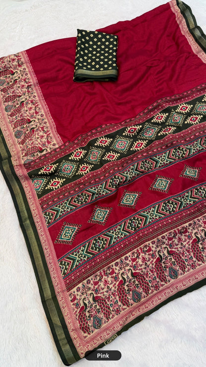Plain Kalamkari  X Mul Cotten Saree