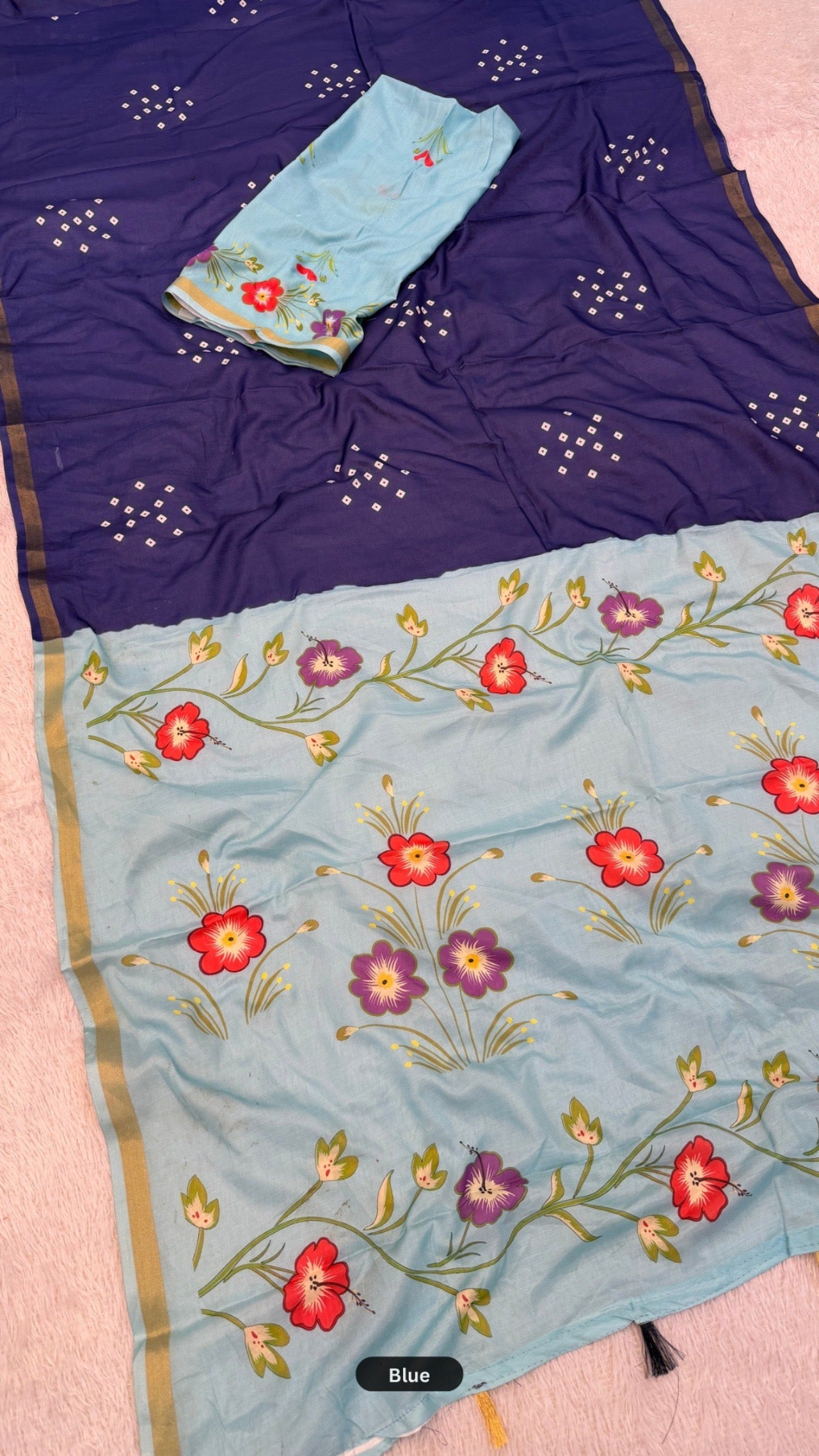 Floral Bandhani Saree - Special For Reseller
