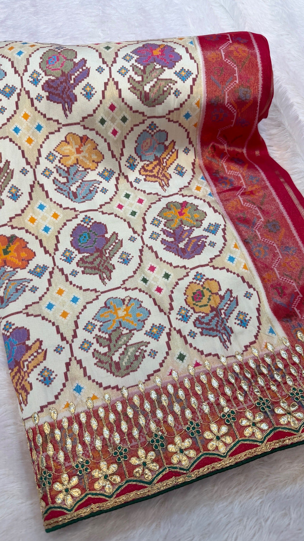 Tradition Patola Saree with Heavy Border