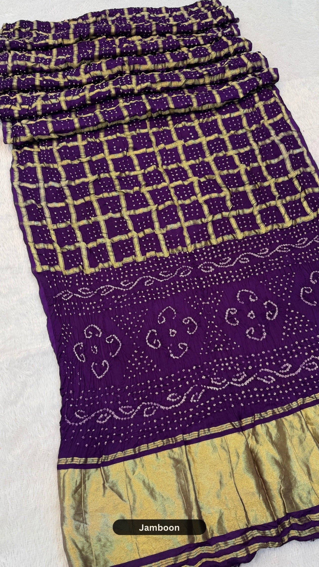Real Bandhej Gharchola Saree By Kutchi Artisnas