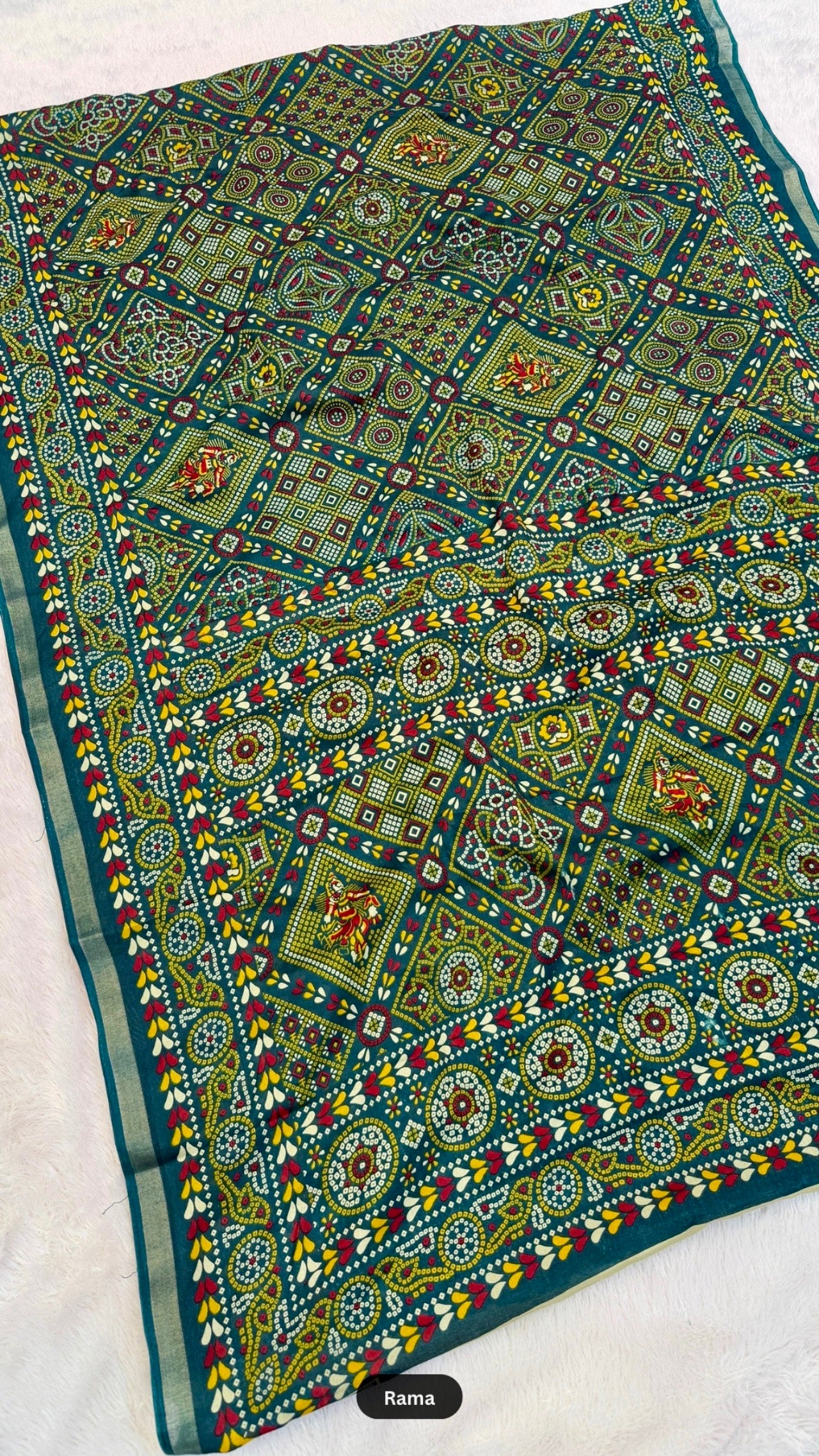 Vintage Bandhani X Mul Cotten Saree